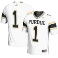 #1 Purdue Boilermakers Endzone Football Jersey - White product image 1, provided for visual reference and product detail