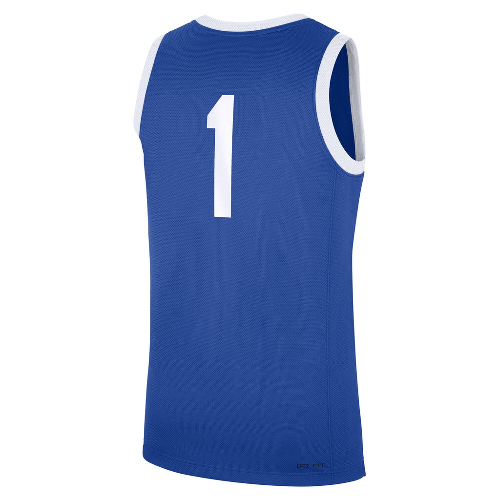 #1 Royal Kentucky Wildcats Road Replica Jersey product image 4, provided for visual reference and product detail review