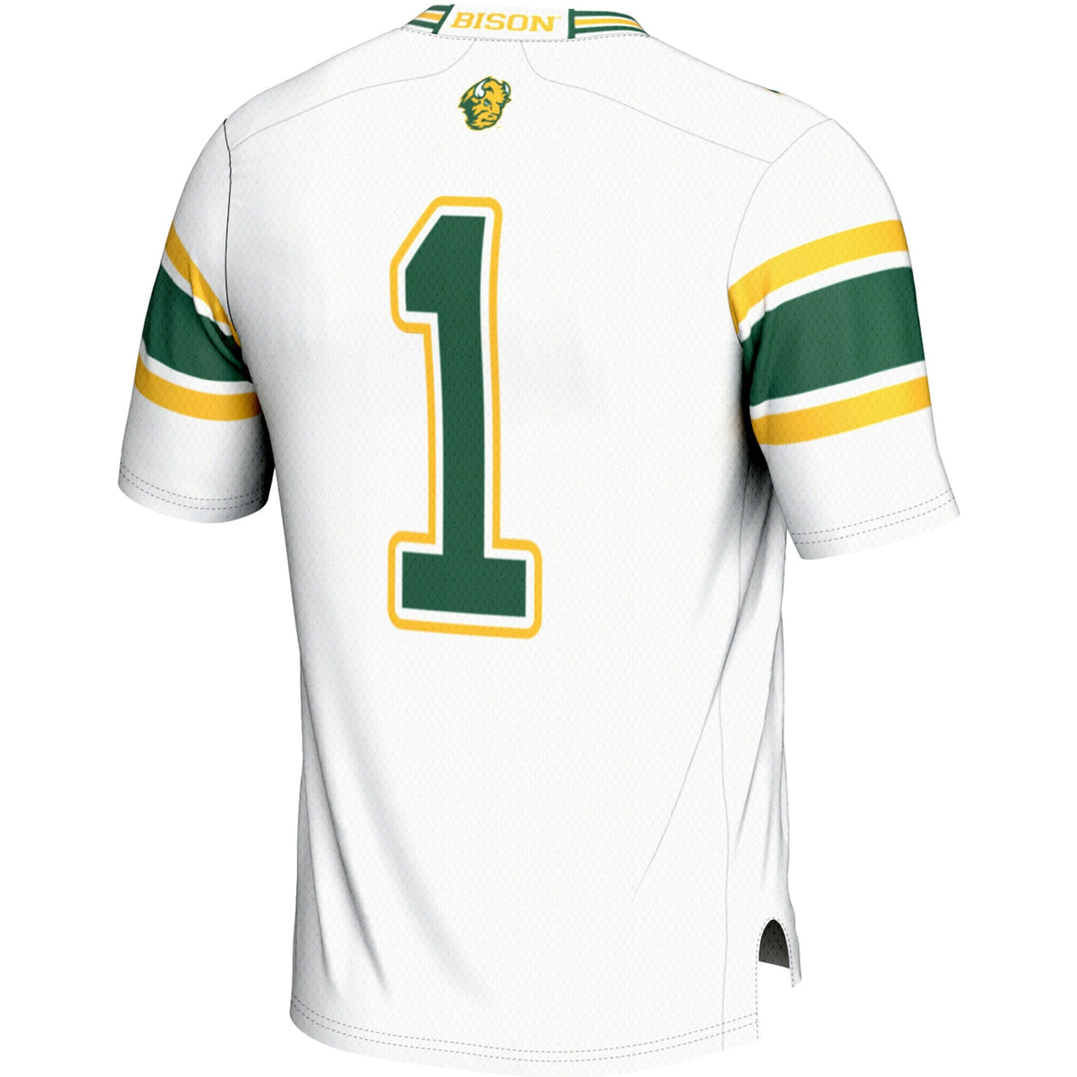 #1 NDSU Bison Endzone Football Jersey - White product image 4, provided for visual reference and product detail review