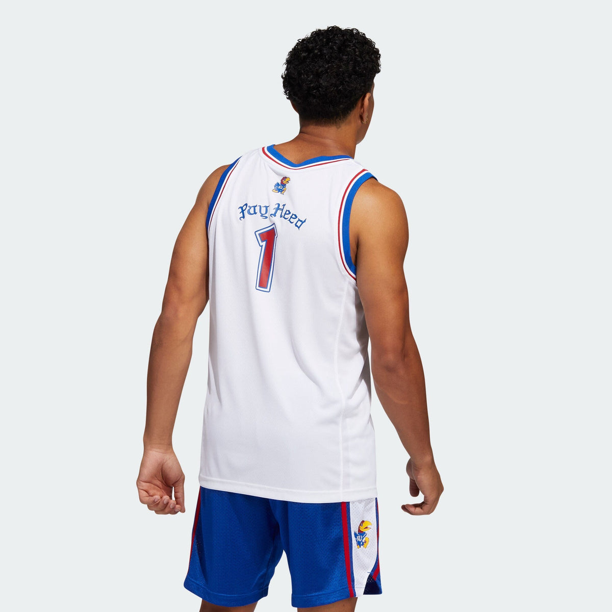 #1 White Kansas Jayhawks Alternate Swingman Jersey product image 6, provided for visual reference and product detail review