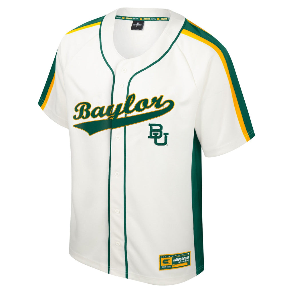 Baylor Bears Ruth Button-Up Baseball Jersey - Cream product image 3, provided for visual reference and product detail review