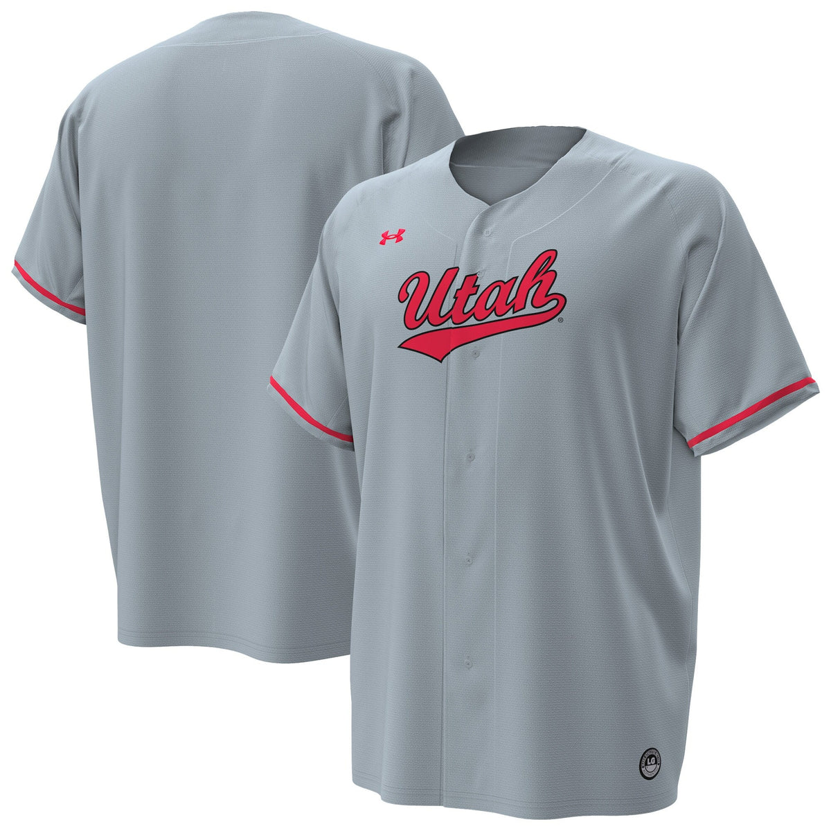 Utah Utes Replica Baseball Jersey - Gray product image 2, provided for visual reference and product detail review
