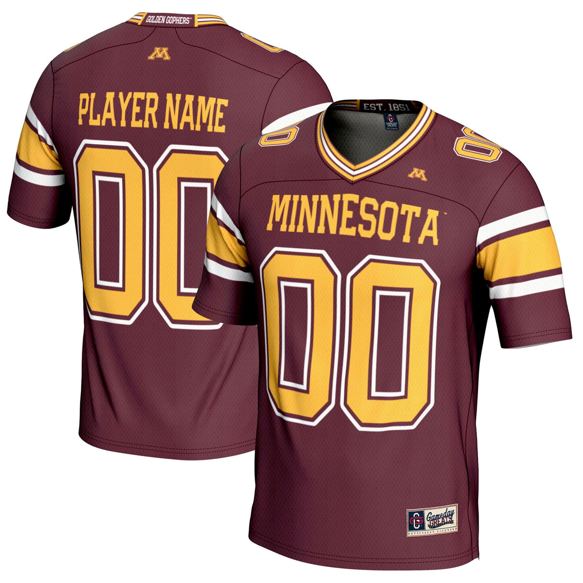 Minnesota Golden Gophers NIL Pick-A-Player Football Jersey – Maroon product image 2, provided for visual reference and