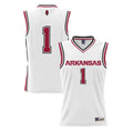 #1 Arkansas Razorbacks Lightweight Basketball Jersey - White product image 1, provided for visual reference and product