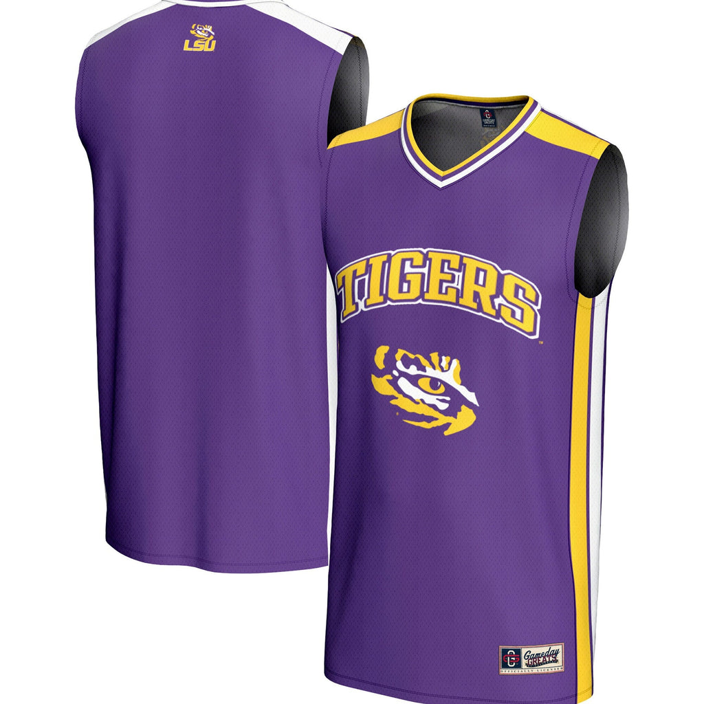 LSU Tigers Spirit Basketball Jersey - Purple product image 2, provided for visual reference and product detail review