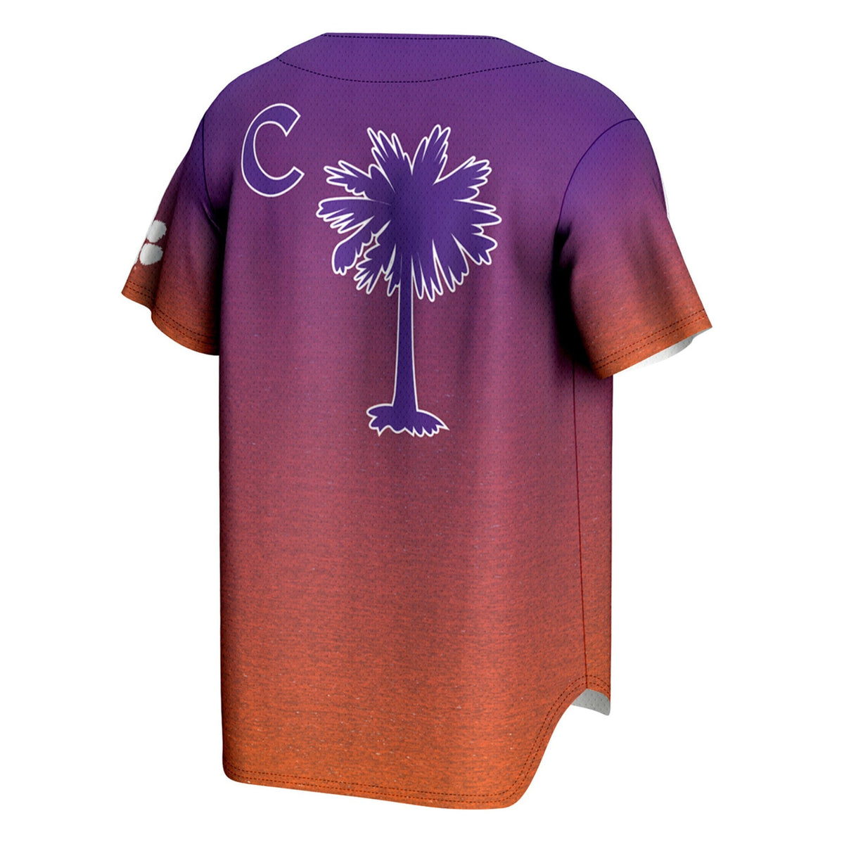 Clemson Tigers Lightweight Baseball Jersey - Purple/Orange product image 4, provided for visual reference and product detail