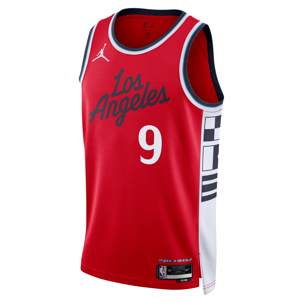 LA Clippers Statement Edition Swingman Jersey - Red - Bennedict Mathurin product image 3, provided for visual reference and