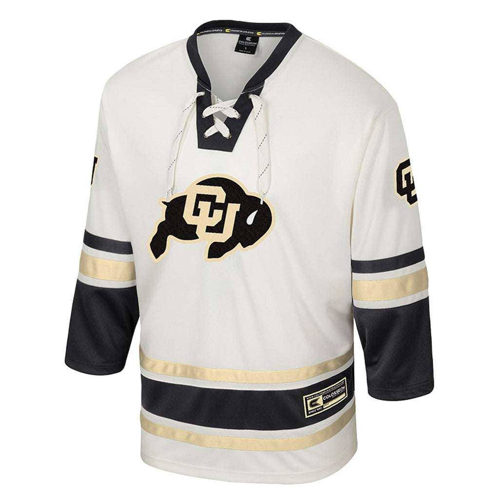 Colorado Buffaloes Puck Proud Fashion Hockey Jersey - Cream product image 3, provided for visual reference and product
