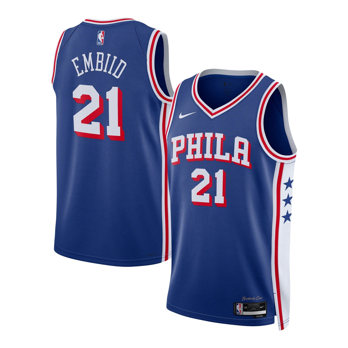 Philadelphia 76ers Icon Edition Swingman Jersey - Joel Embiid product image 1, provided for visual reference and product