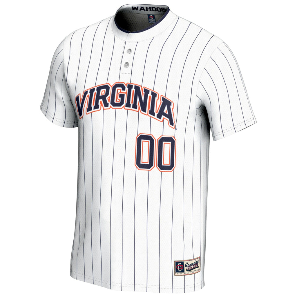 Virginia Cavaliers NIL Pick-A-Player Lightweight Softball Jersey - White product image 3, provided for visual reference and
