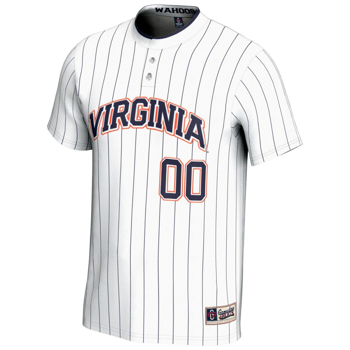 Virginia Cavaliers NIL Pick-A-Player Lightweight Softball Jersey - White product image 3, provided for visual reference and
