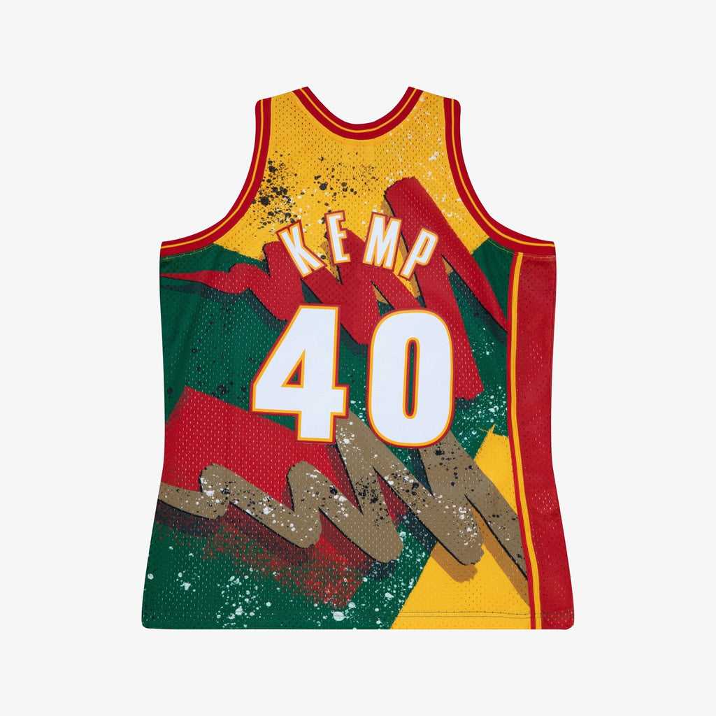 Seattle Supersonics Shawn Kemp 1995 Hyper Hoops Swingman Jersey - Green product image 4, provided for visual reference and