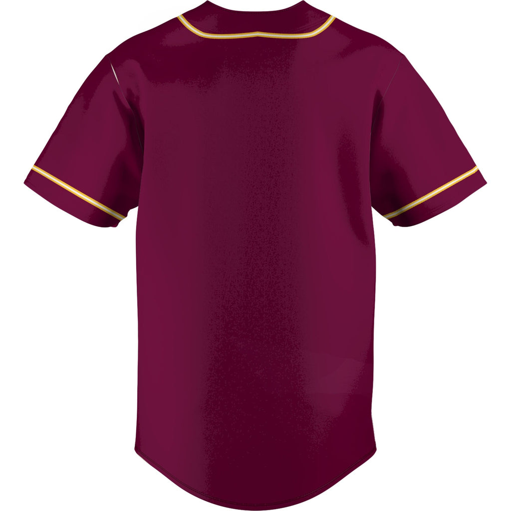 Central Michigan Chippewas Lightweight Baseball Jersey - Maroon product image 4, provided for visual reference and product