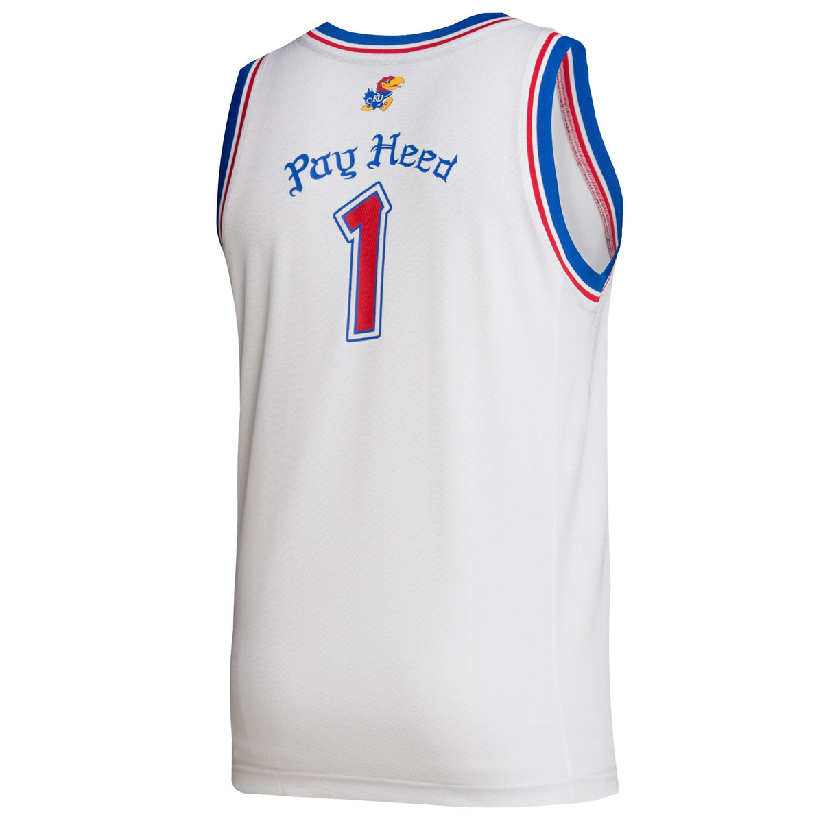 #1 White Kansas Jayhawks Alternate Swingman Jersey product image 4, provided for visual reference and product detail review