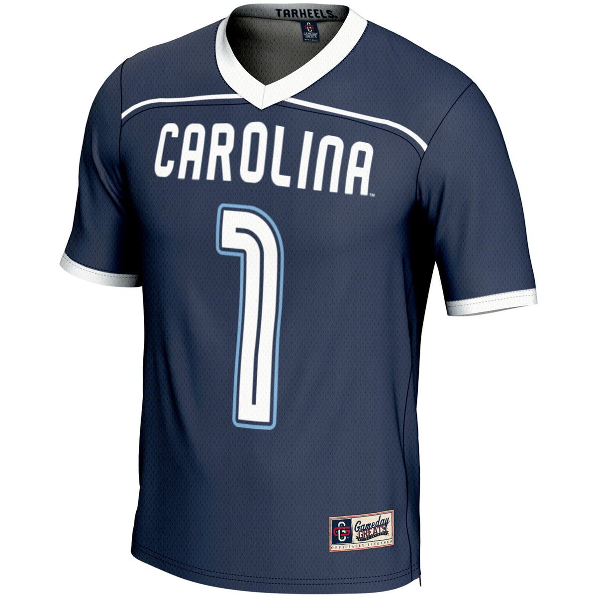 #1 North Carolina Tar Heels Lightweight Lacrosse Jersey - Navy product image 3, provided for visual reference and product