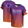 Clemson Tigers Lightweight Baseball Jersey - Purple/Orange product image 1, provided for visual reference and product detail