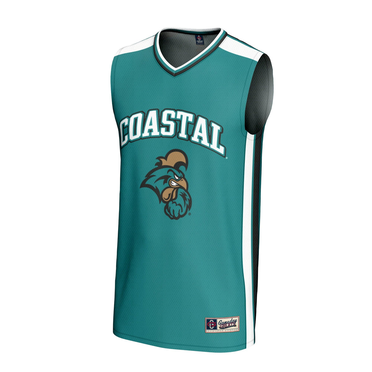 Coastal Carolina Chanticleers Basketball Jersey - Teal product image 3, provided for visual reference and product detail