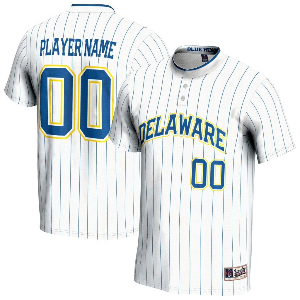 Delaware Fightin' Blue Hens NIL Pick-A-Player Lightweight Softball Jersey - White product image 1, provided for visual