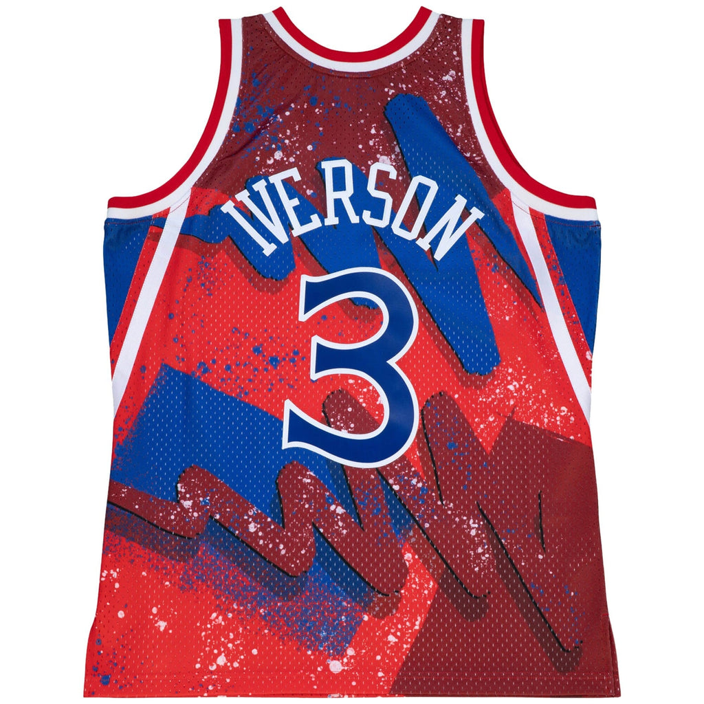 Philadelphia 76ers Hyper Hoops Swingman Jersey - Allen Iverson - Scarlett product image 3, provided for visual reference and