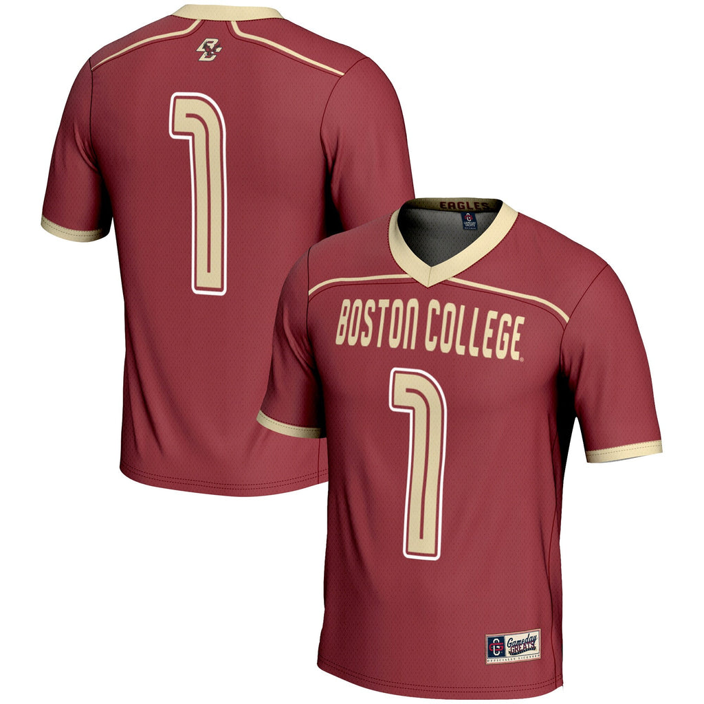 Boston College Eagles #1 Lightweight Lacrosse Jersey - Maroon product image 2, provided for visual reference and product