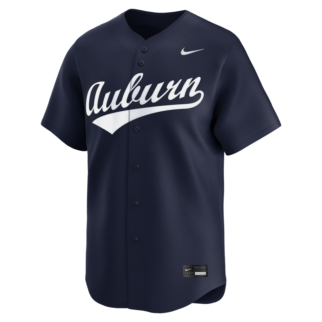 Navy Auburn Tigers Alternate Limited Baseball Jersey product image 3, provided for visual reference and product detail review
