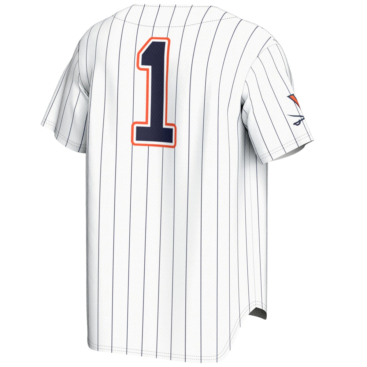 #1 Virginia Cavaliers Lightweight Baseball Jersey - White product image 4, provided for visual reference and product detail