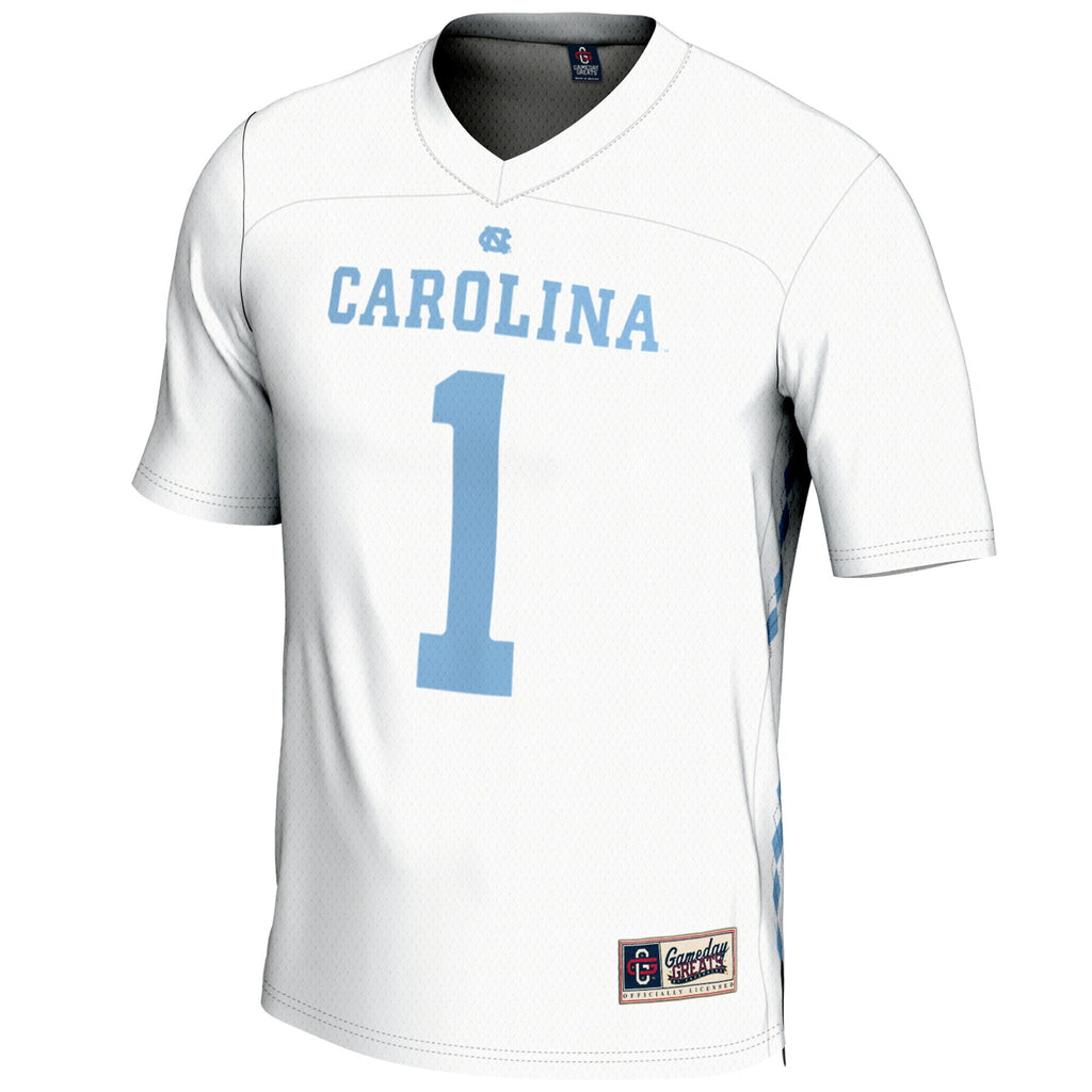 #1 North Carolina Tar Heels Lightweight Lacrosse Jersey - White product image 3, provided for visual reference and product