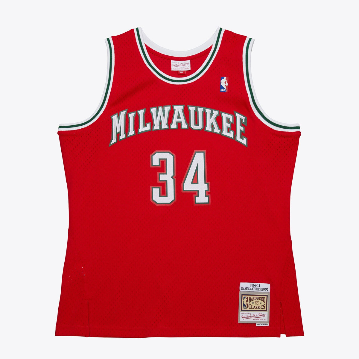 Milwaukee Bucks Giannis Antetokounmpo 2014 Dark Alternate Authentic Jersey - Red product image 3, provided for visual