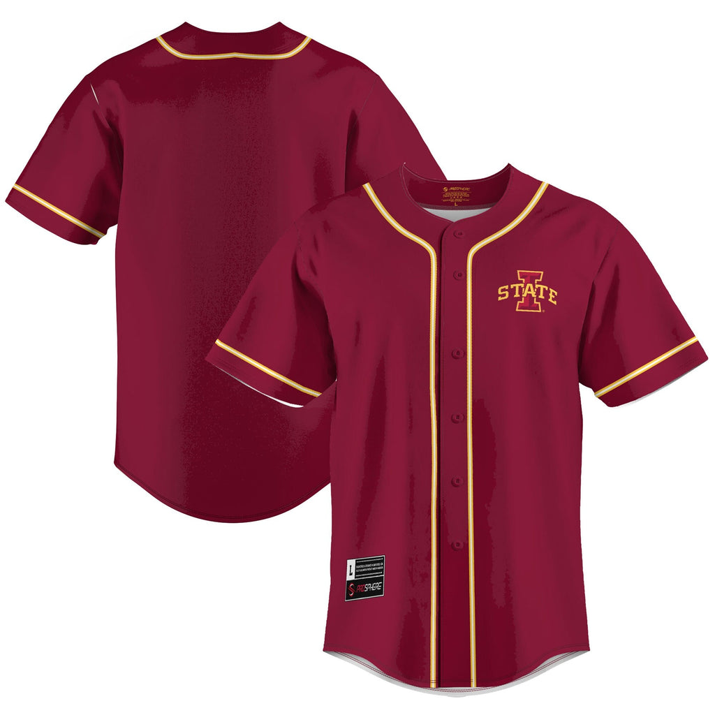 Iowa State Cyclones Lightweight Baseball Jersey - Cardinal product image 2, provided for visual reference and product detail
