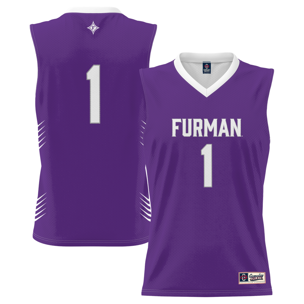 #1 Furman Paladins Lightweight Basketball Jersey - Purple product image 2, provided for visual reference and product detail