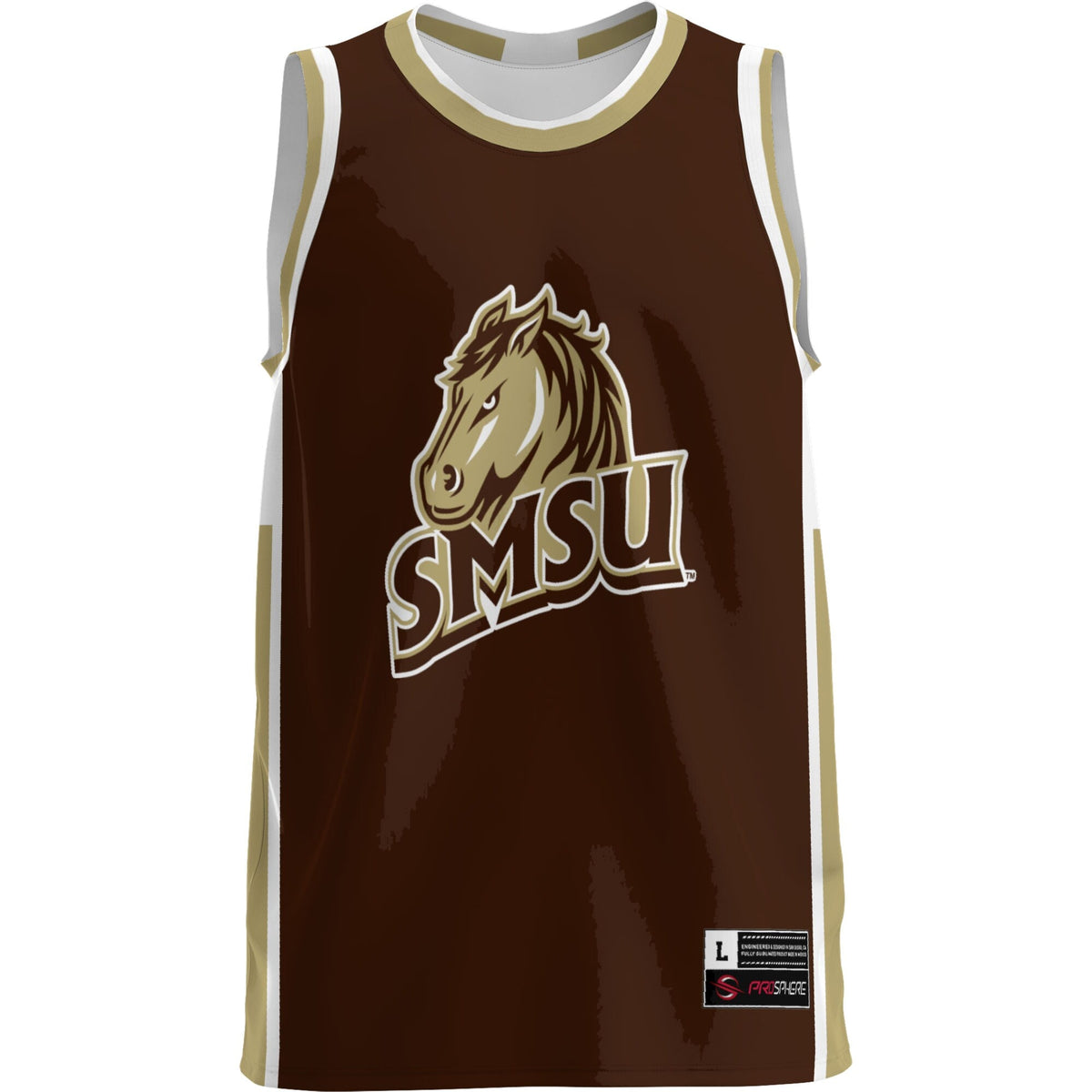 Southwest Minnesota State Mustangs Lightweight Basketball Jersey - Blue product image 3, provided for visual reference and
