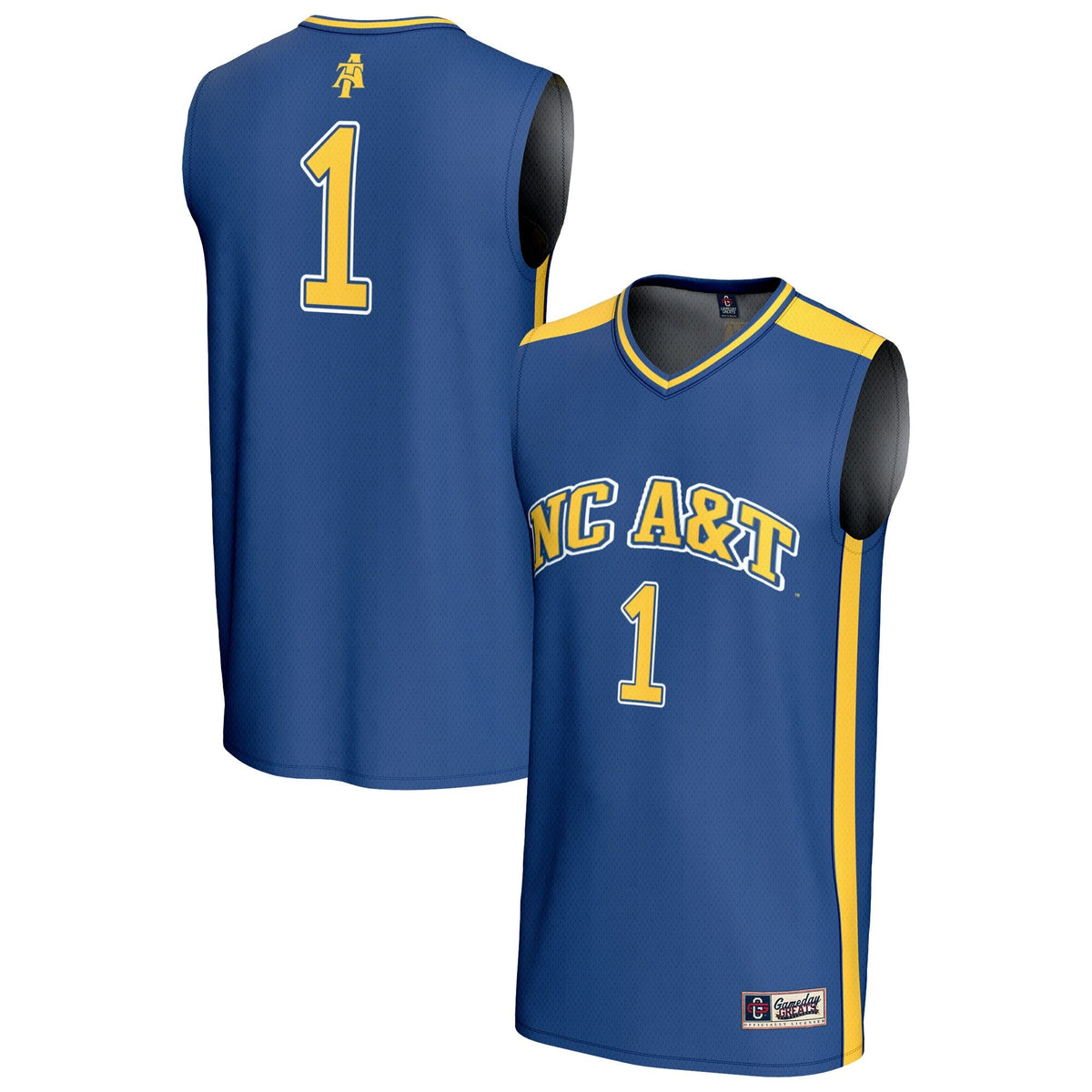 #1 North Carolina A&T Aggies Lightweight Basketball Fashion Jersey - Navy product image 1, provided for visual reference and