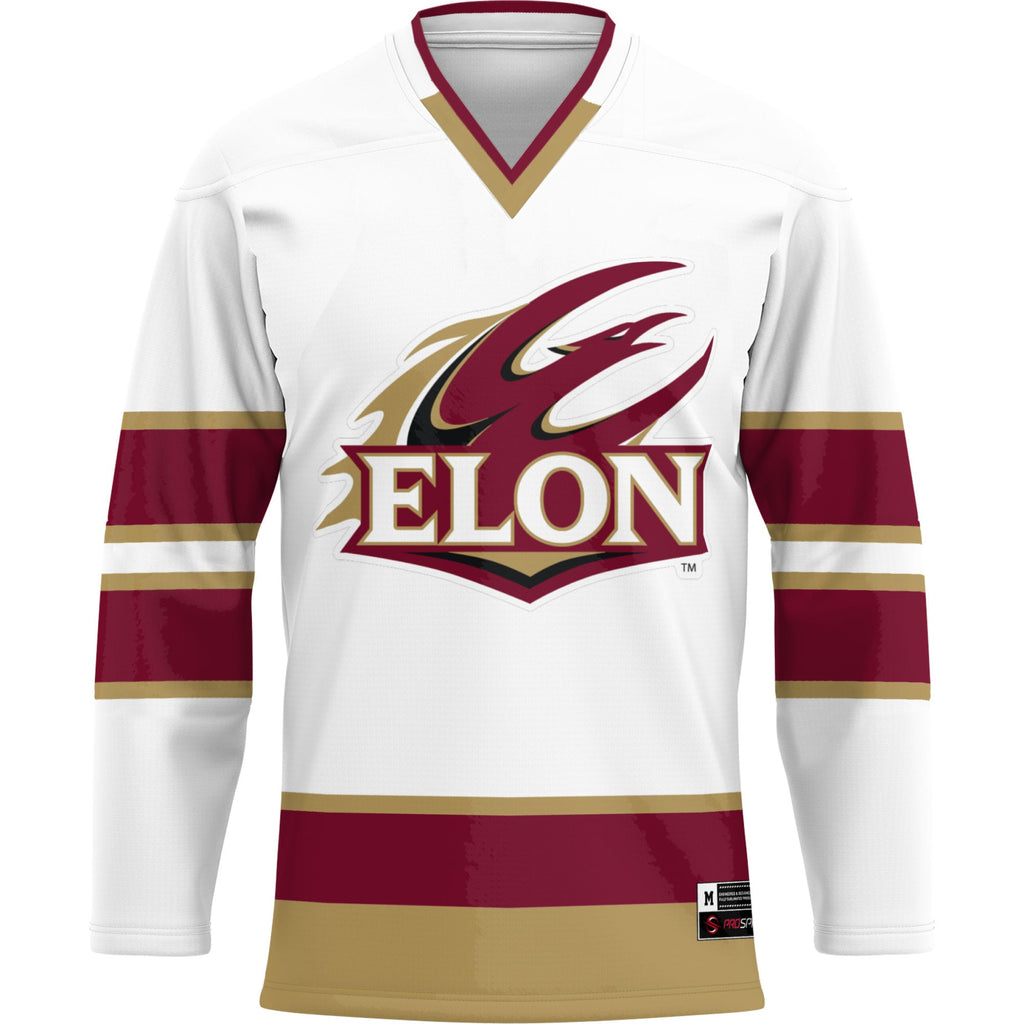 Elon Phoenix Hockey Jersey - White product image 3, provided for visual reference and product detail review