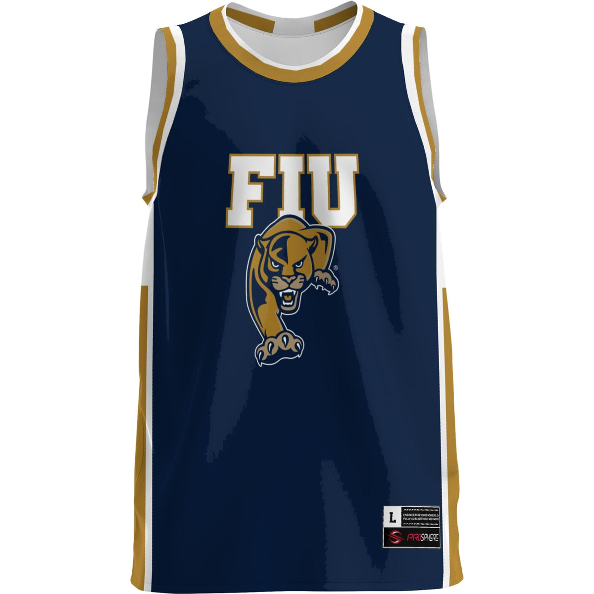 FIU Panthers Lightweight Basketball Jersey - Navy product image 3, provided for visual reference and product detail review