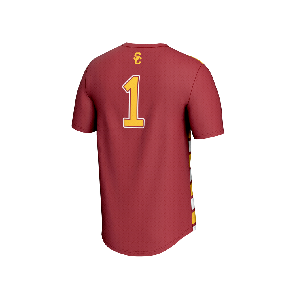 #1 USC Trojans Lightweight Soccer Fashion Jersey - Cardinal product image 4, provided for visual reference and product