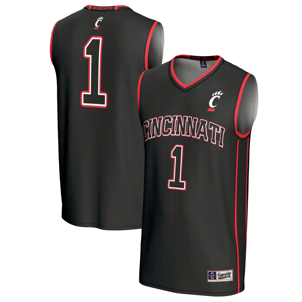 #1 Cincinnati Bearcats Lightweight Basketball Fashion Jersey - Black product image 1, provided for visual reference and