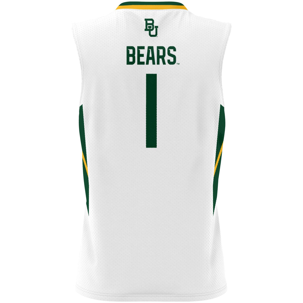#1 Baylor Bears Lightweight Basketball Jersey - White product image 4, provided for visual reference and product detail