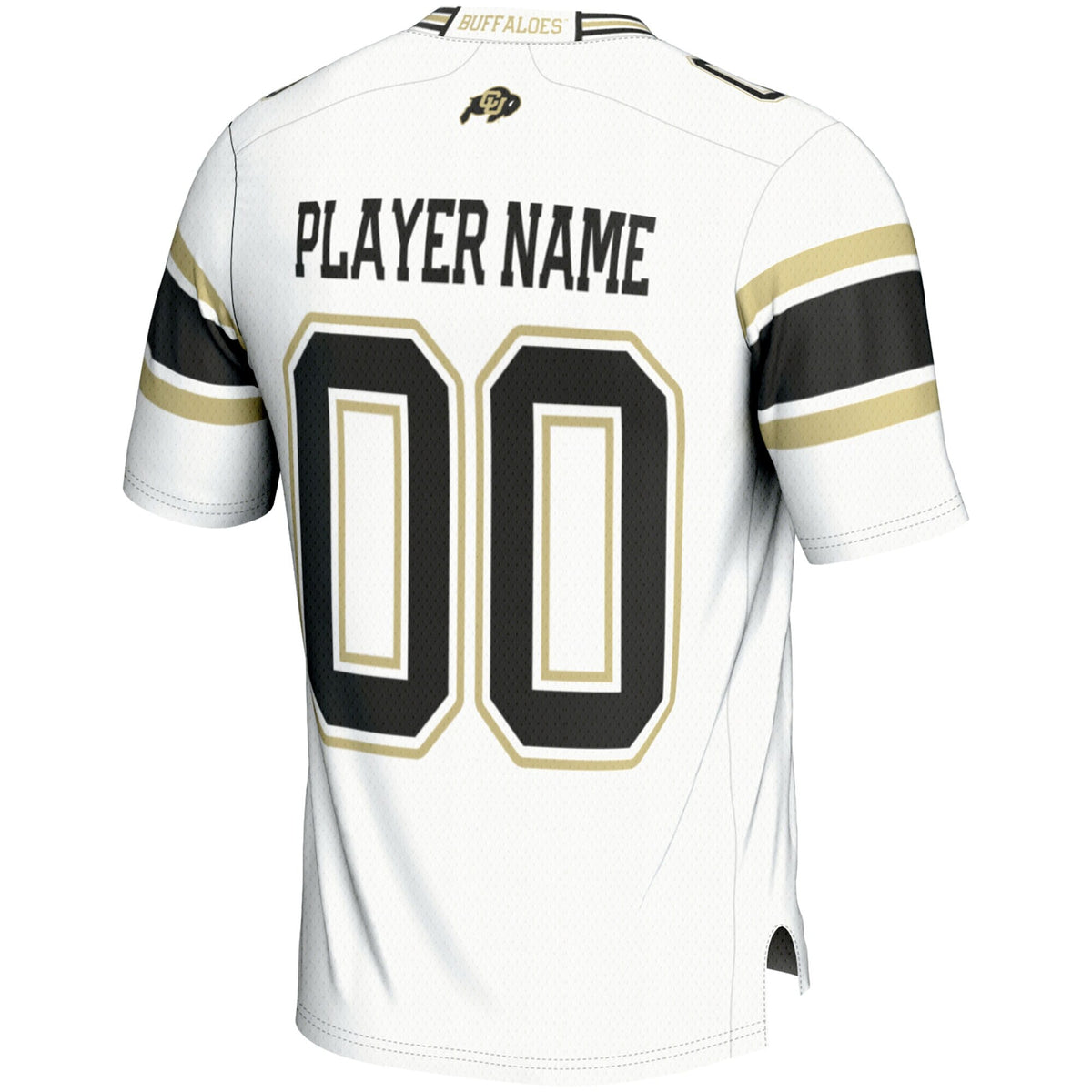 Colorado Buffaloes NIL Pick-A-Player Football Jersey - White product image 4, provided for visual reference and product