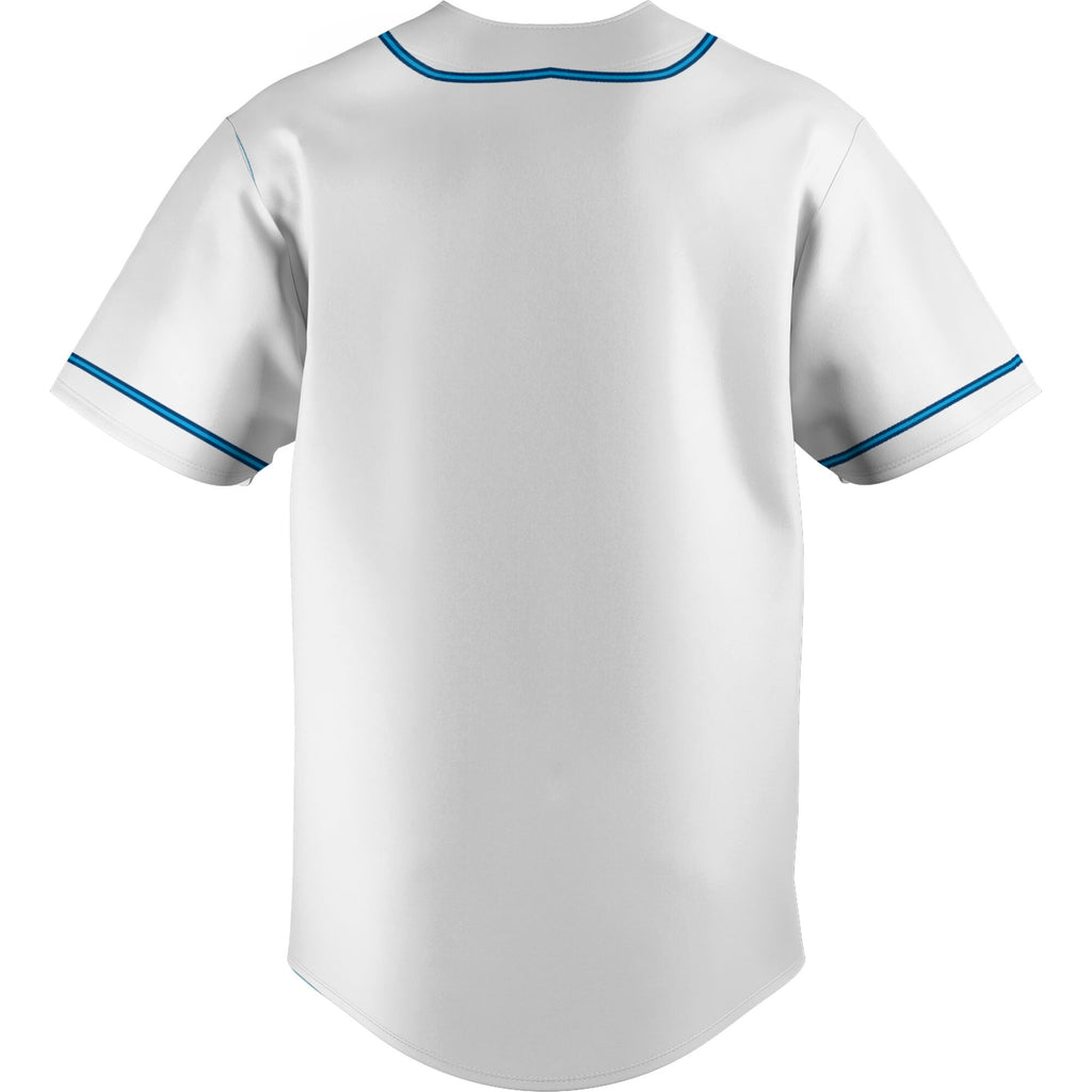 Mid Michigan College Lightweight Baseball Jersey - White product image 4, provided for visual reference and product detail