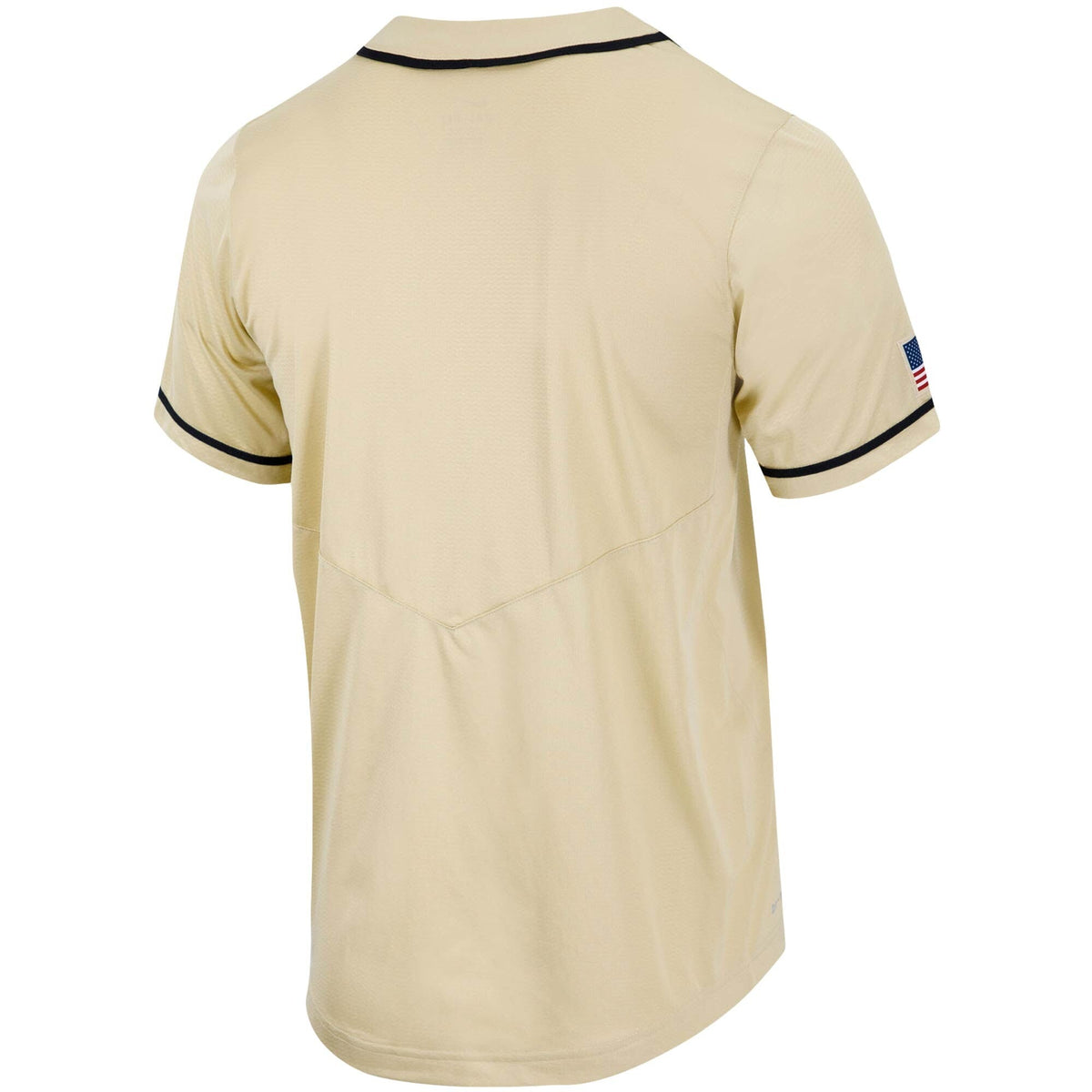 Gold Army Black Knights Replica Full-Button Baseball Jersey product image 4, provided for visual reference and product
