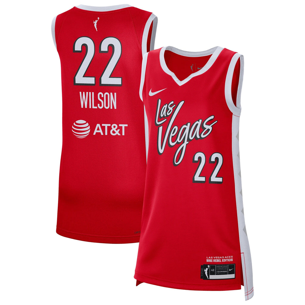 Las Vegas Aces Rebel Jersey - A'Ja Wilson product image 1, provided for visual reference and product detail review