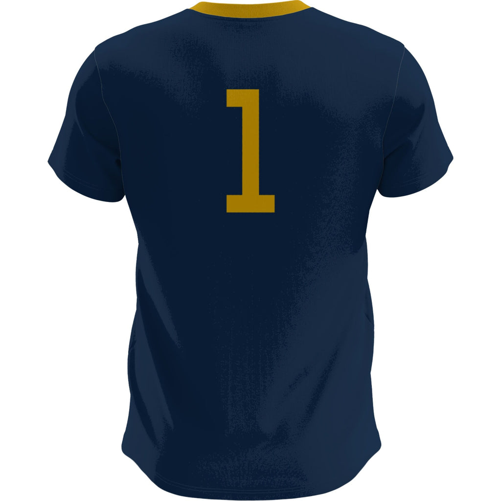 Notre Dame Fighting Irish Lightweight Soccer Fashion Jersey - Navy product image 4, provided for visual reference and