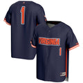 #1 Virginia Cavaliers Lightweight Baseball Jersey - Navy product image 1, provided for visual reference and product detail