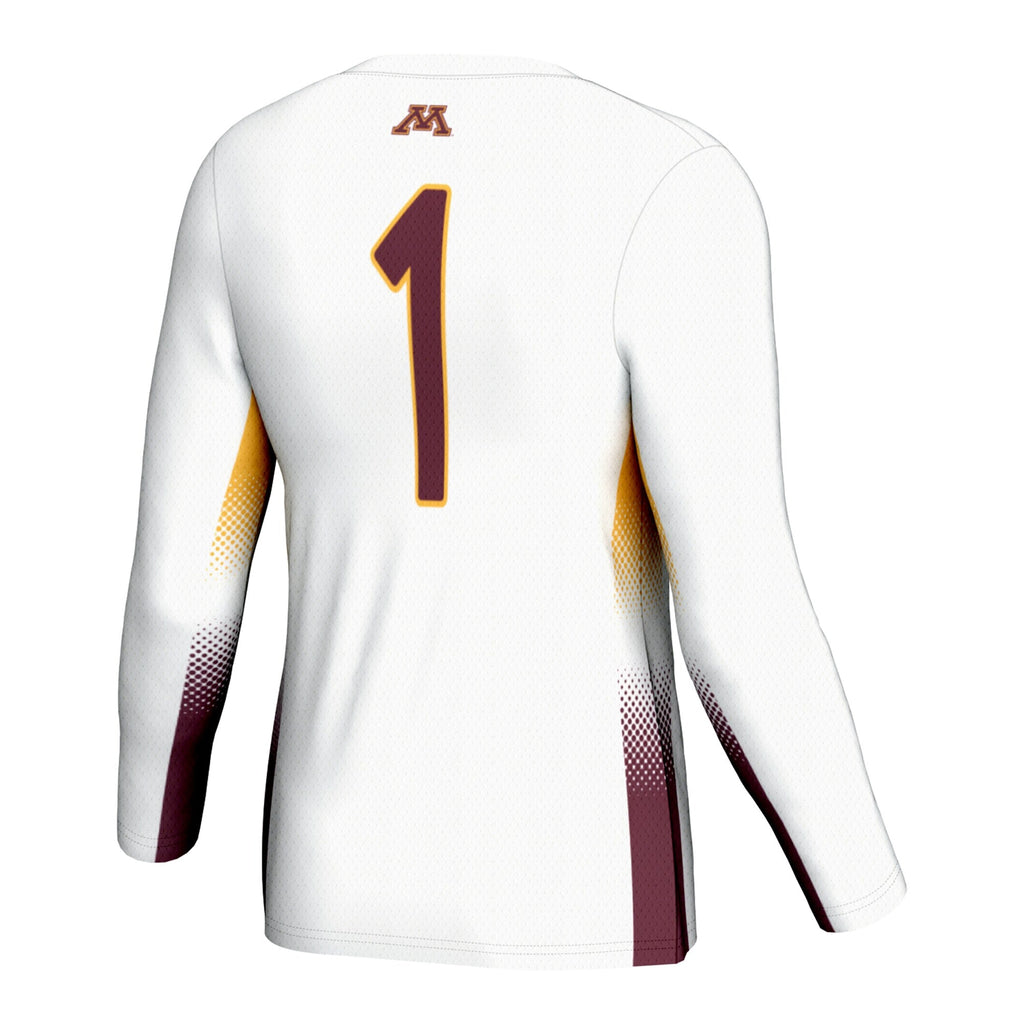 #1 Minnesota Golden Gophers Lightweight Volleyball Jersey - White product image 4, provided for visual reference and product