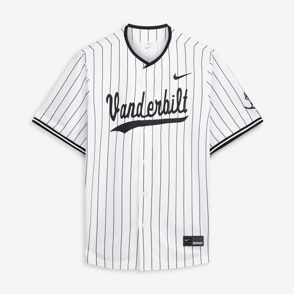 White Vanderbilt Commodores Limited Baseball Jersey product image 1, provided for visual reference and product detail review