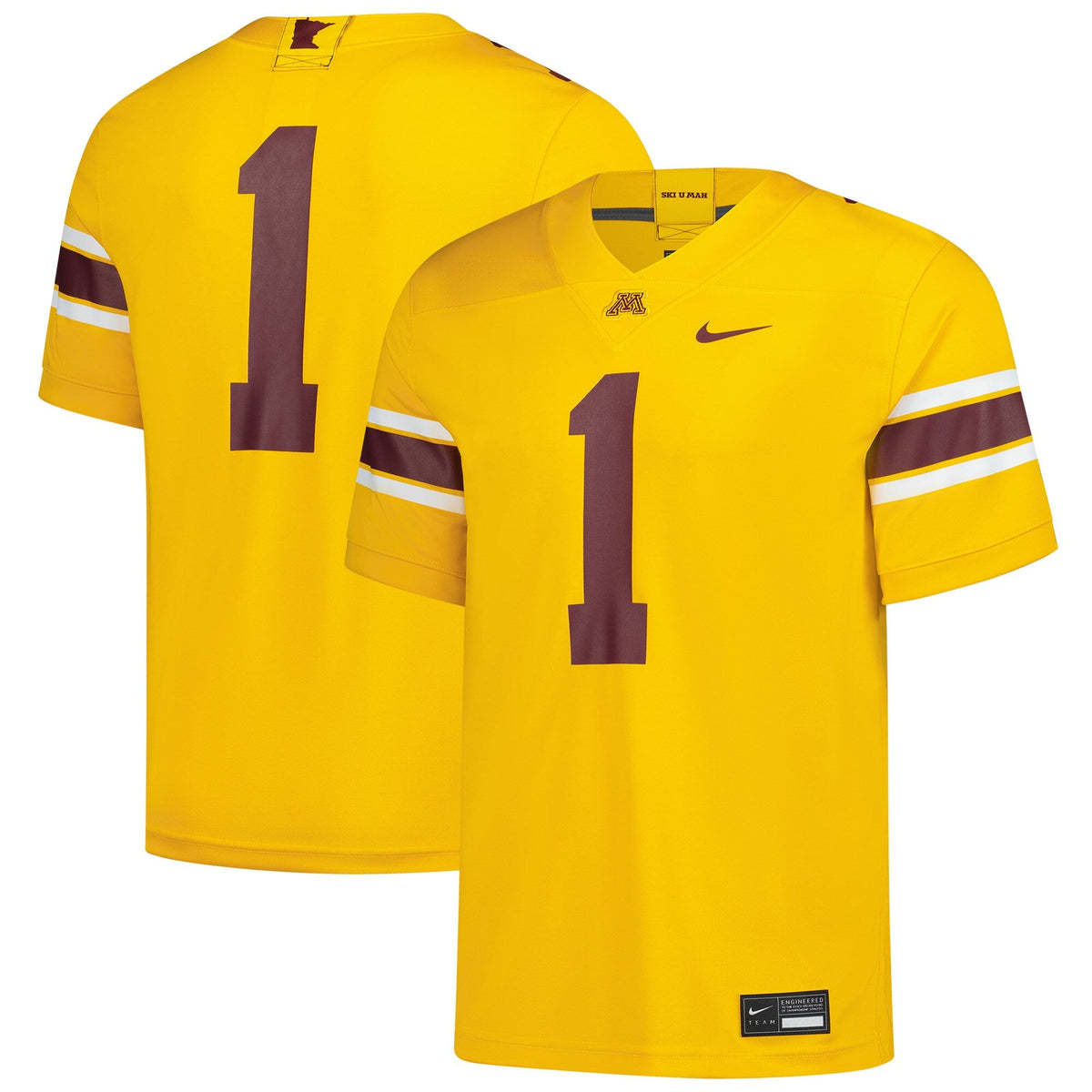 #1 Gold Minnesota Golden Gophers Game Football Jersey product image 1, provided for visual reference and product detail