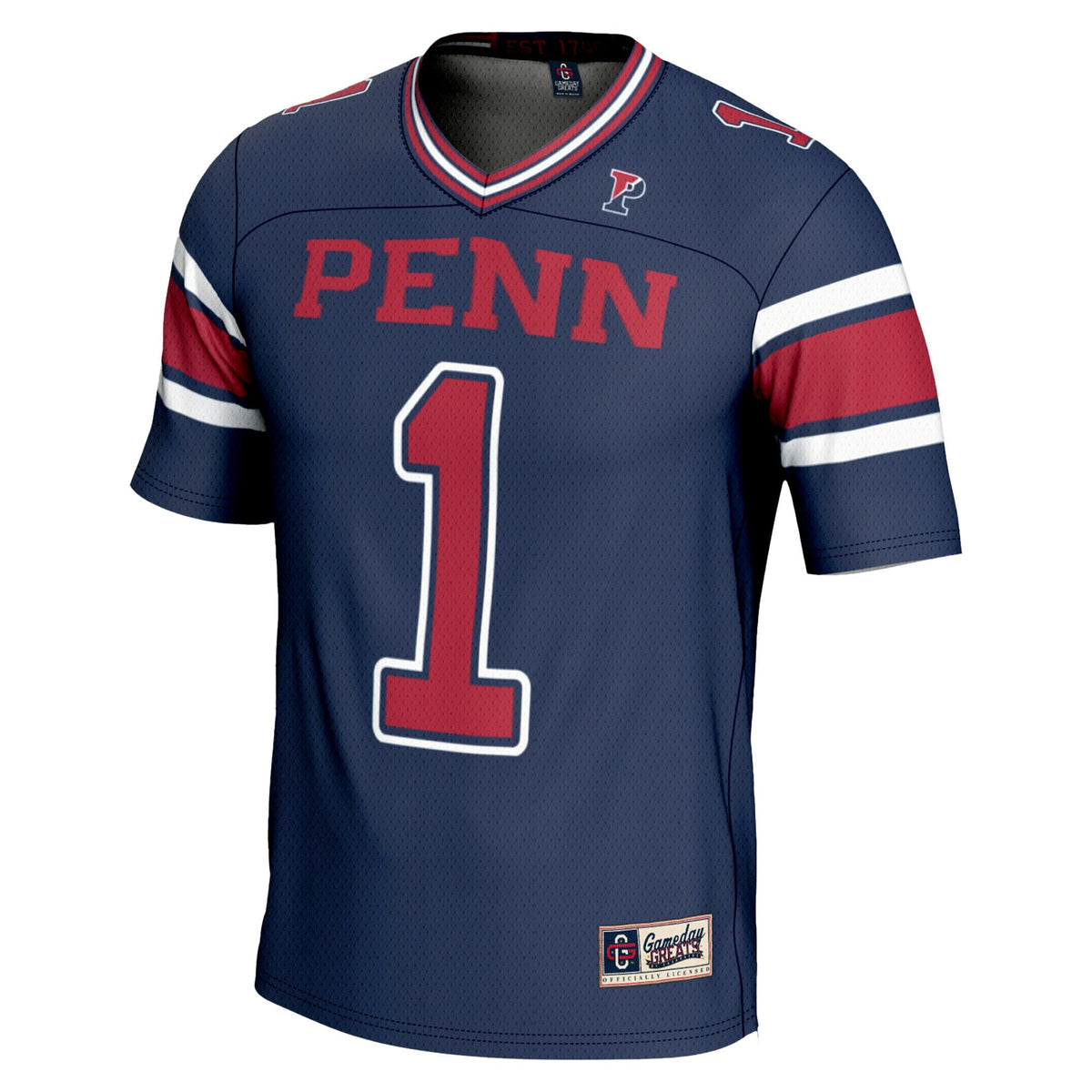 #1 Pennsylvania Quakers Endzone Football Jersey - Navy product image 3, provided for visual reference and product detail