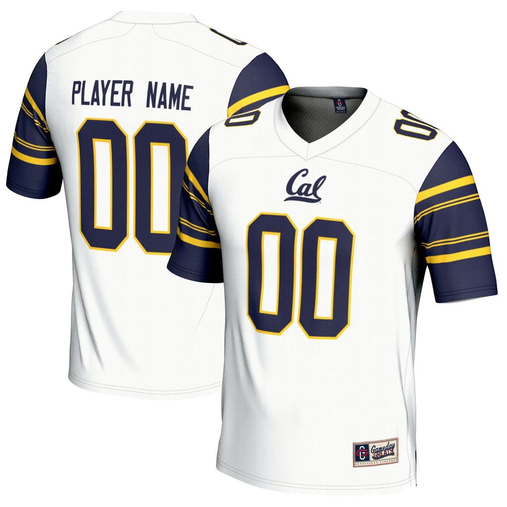 Cal Bears NIL Pick-A-Player Football Jersey - White product image 1, provided for visual reference and product detail review
