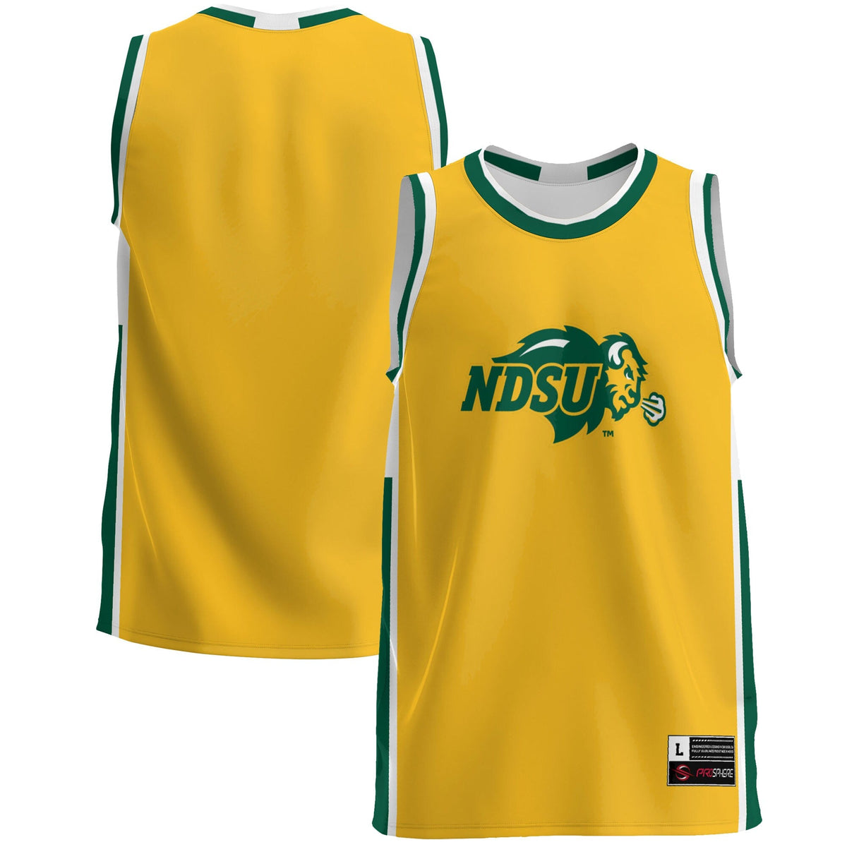 NDSU Bison Lightweight Basketball Jersey - Green product image 1, provided for visual reference and product detail review