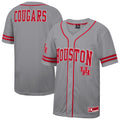 Houston Cougars Free Spirited Baseball Jersey - Gray product image 1, provided for visual reference and product detail review